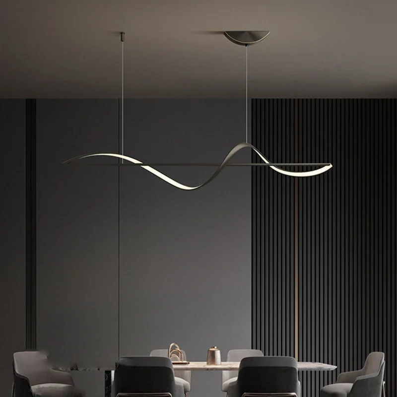 Spiraalvormige LED Kroonluchter Aluminium 120cm Dimbaar Warm Wit Koud Wit Modern Design Hangverlichting | Sansoti