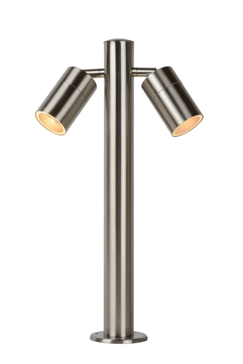 LED-Pollerleuchte Arne 2-flammig IP44 Chrom