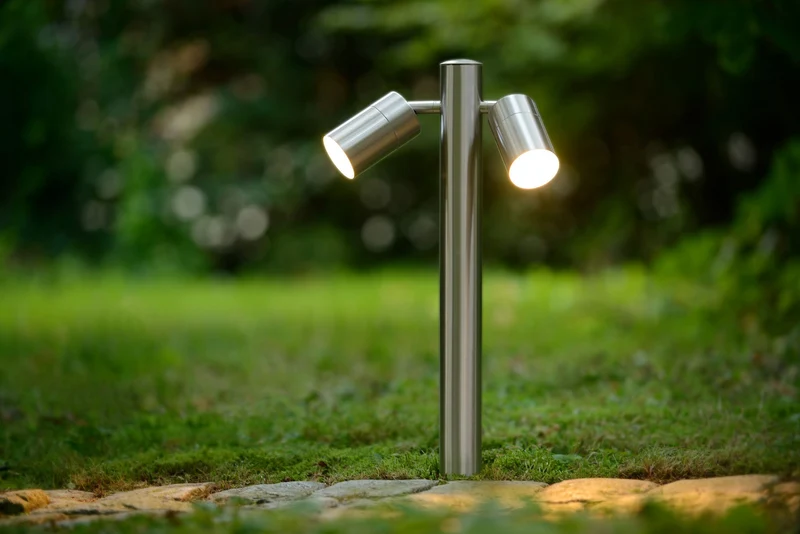 LED-Pollerleuchte Arne 2-flammig IP44 Chrom