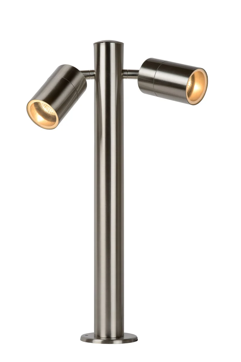 LED-Pollerleuchte Arne 2-flammig IP44 Chrom