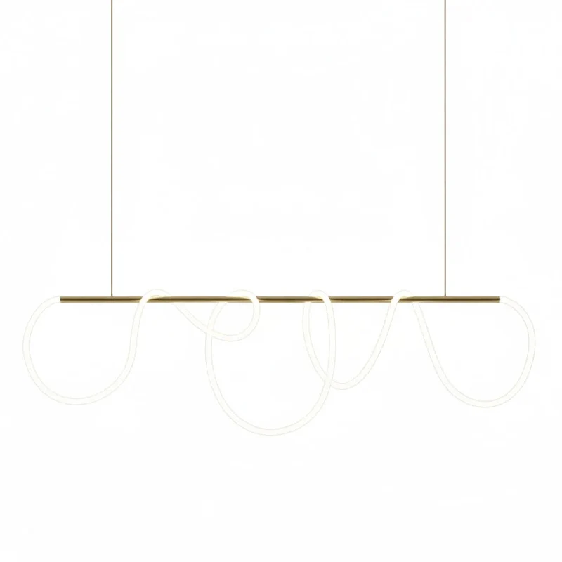 Lineaire Hanglamp LED Aluminium Zwart Goud 80-150cm Modern Design Eetkamer Slaapkamer Woonkamer Verlichting | Sansoti
