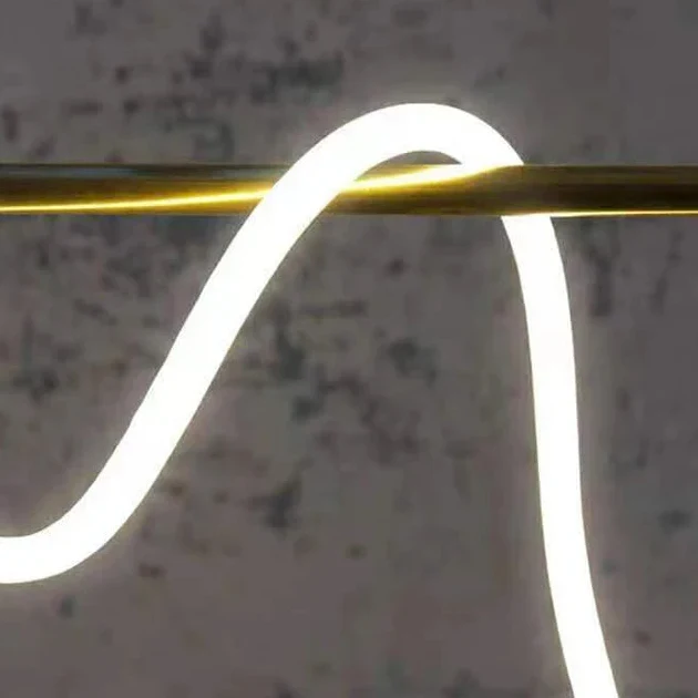 Lineaire Hanglamp LED Aluminium Zwart Goud 80-150cm Modern Design Eetkamer Slaapkamer Woonkamer Verlichting | Sansoti