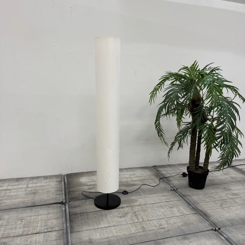 Stehlampe Beige Schwarz Stoffschirm Lampe Säulenlampe Lampe Gebraucht