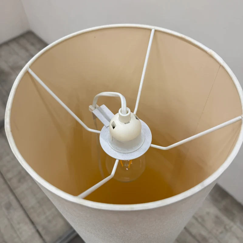 Stehlampe Beige Schwarz Stoffschirm Lampe Säulenlampe Lampe Gebraucht
