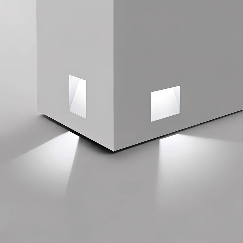 LED-wandverlichting aluminium rechthoekig vierkant bewegingssensor hal slaapkamer gang energiezuinig modern | Sansoti
