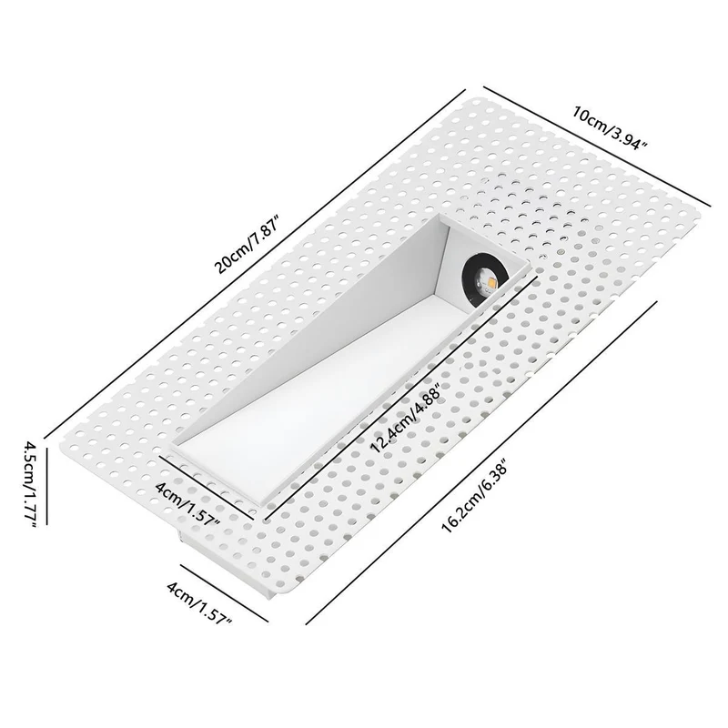 LED-wandverlichting aluminium rechthoekig vierkant bewegingssensor hal slaapkamer gang energiezuinig modern | Sansoti