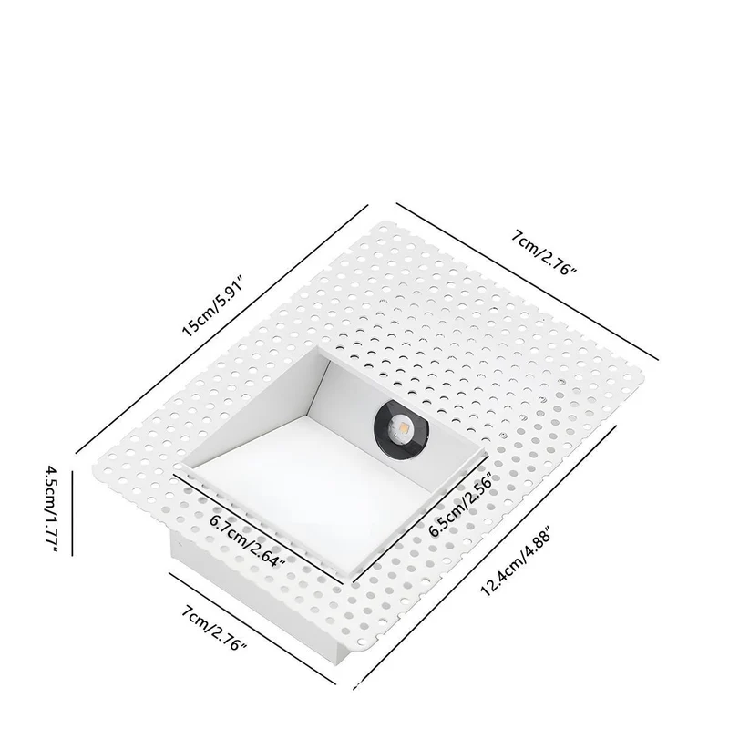 LED-wandverlichting aluminium rechthoekig vierkant bewegingssensor hal slaapkamer gang energiezuinig modern | Sansoti