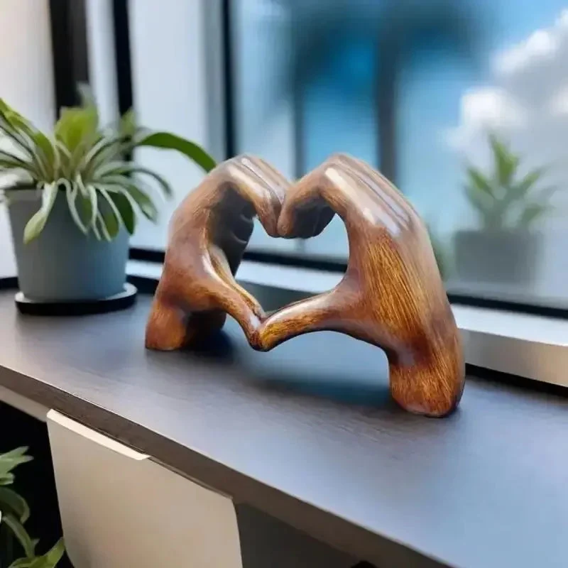 Houten Hart Sculptuur Naturel Decoratief Object Woonkamer Slaapkamer Warmte Sfeer Scandinavisch Interieur | Sansoti
