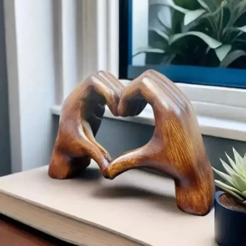 Houten Hart Sculptuur Naturel Decoratief Object Woonkamer Slaapkamer Warmte Sfeer Scandinavisch Interieur | Sansoti