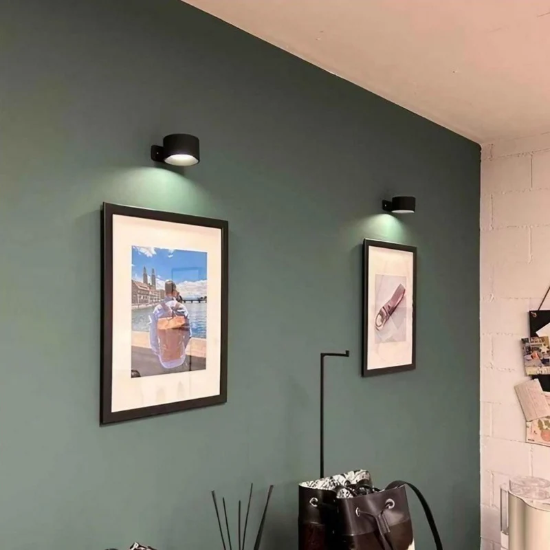 Magnetische Wandlamp Draadloos Oplaadbaar met Afstandsbediening 360° Draaibaar LED Cilinder Dimbaar Sfeerlicht | Sansoti