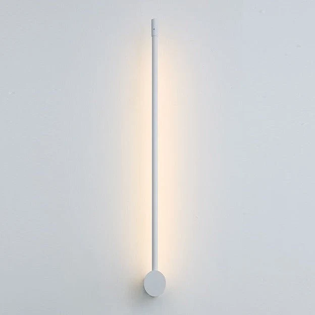 Minimalistische LED-wandlamp 60 cm wit zwart warm neutraal koud licht Scandinavisch modern interieur | Sansoti