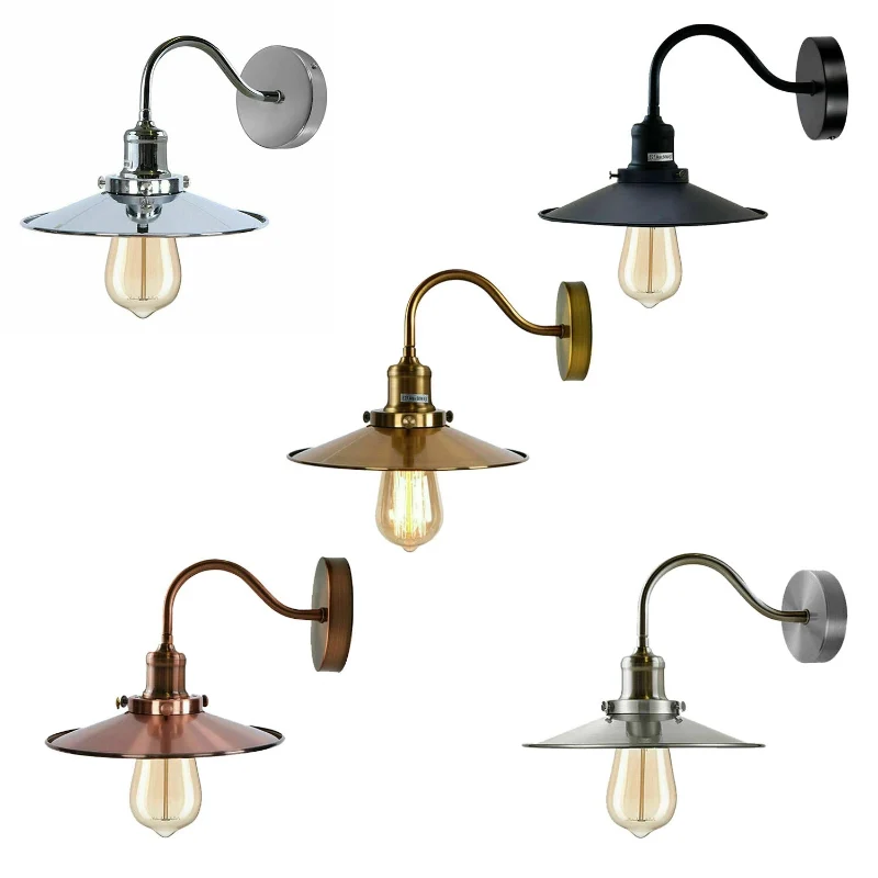 All Seasons Life Vintage Wandlampe Ø22cm Metall Industrie ~ 3435