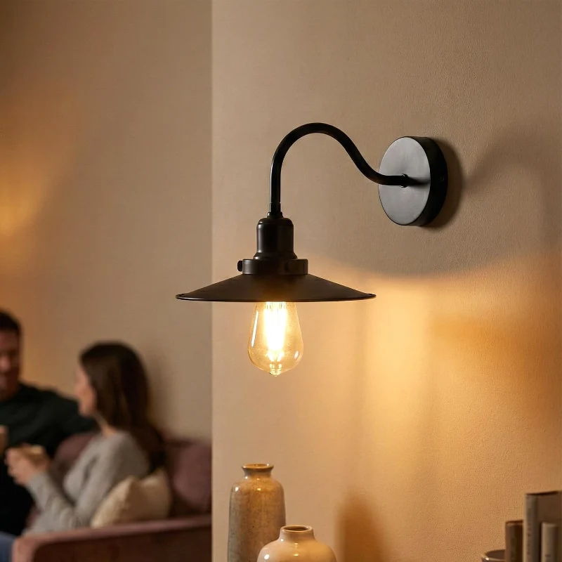 All Seasons Life Vintage Wandlampe Ø22cm Metall Industrie ~ 3435