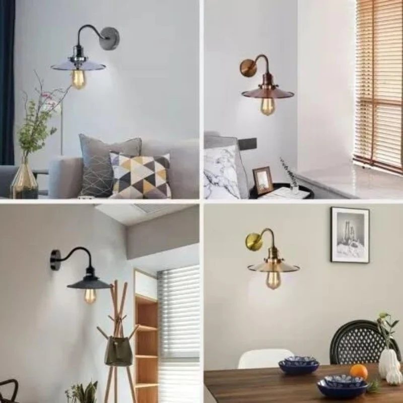 All Seasons Life Vintage Wandlampe Ø22cm Metall Industrie ~ 3435