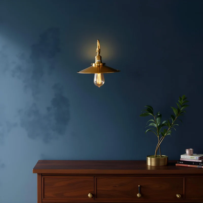 All Seasons Life Vintage Wandlampe Ø22cm Metall Industrie ~ 3435