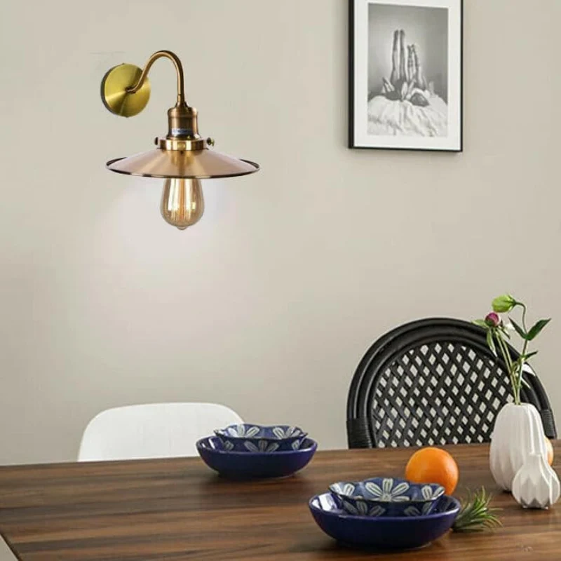 All Seasons Life Vintage Wandlampe Ø22cm Metall Industrie ~ 3435