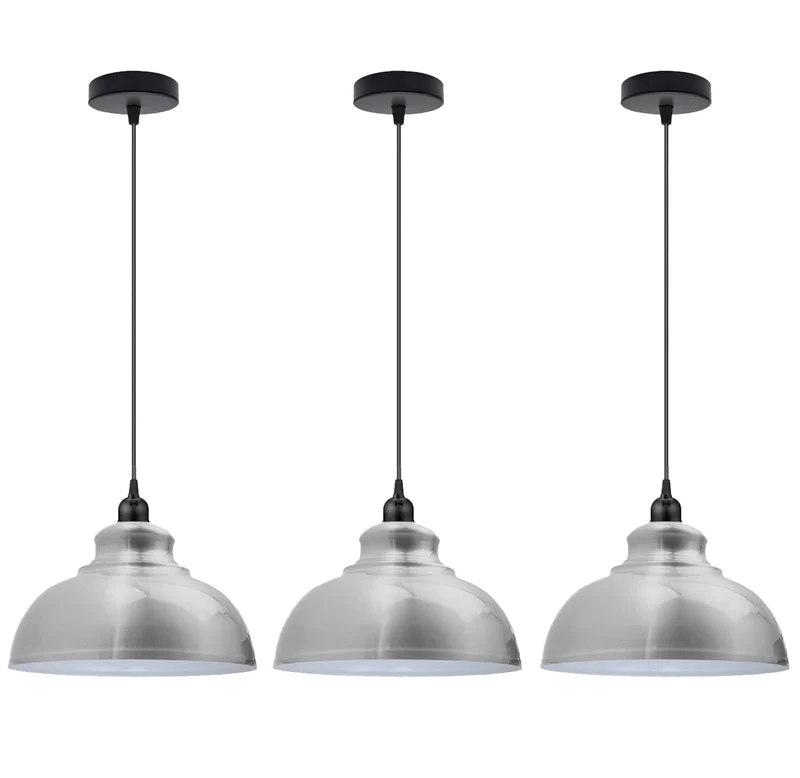 3er Set Hängelampe Emaille Look – Vintage Industrie Pendelleuchte | Ø29cm | E27 ~3430