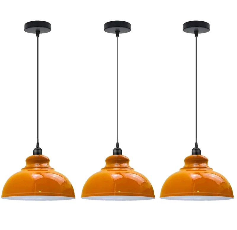 3er Set Hängelampe Emaille Look – Vintage Industrie Pendelleuchte | Ø29cm | E27 ~3430