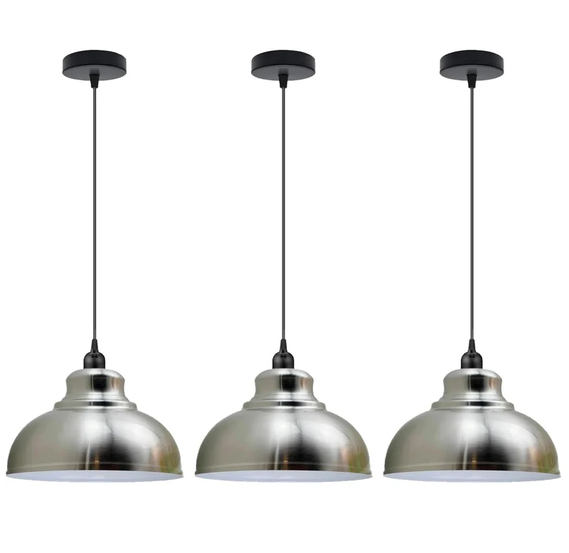 3er Set Hängelampe Emaille Look – Vintage Industrie Pendelleuchte | Ø29cm | E27 ~3430