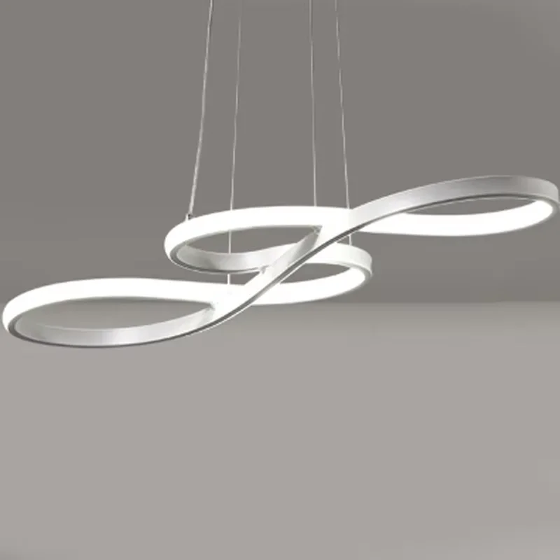 Hanglamp Aluminium Zwart Goud Dimbaar LED 75cm Eetkamer Woonkamer Slaapkamer Kroonluchter Modern Design | Sansoti