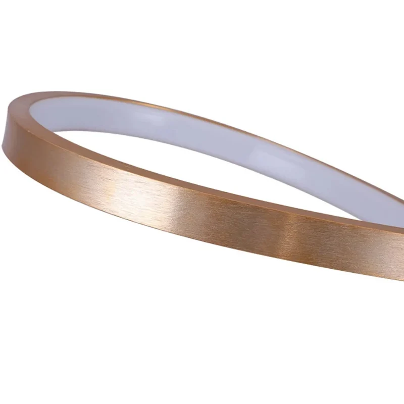 Hanglamp Aluminium Zwart Goud Dimbaar LED 75cm Eetkamer Woonkamer Slaapkamer Kroonluchter Modern Design | Sansoti