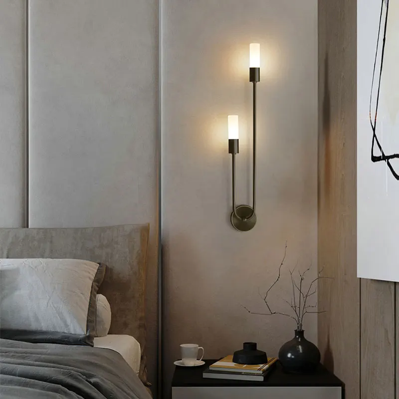 Wandlamp Metaal LED met Dubbele Lichtuitstraling Zwart Goud Modern Scandinavisch Design voor Gang Woonkamer | Sansoti