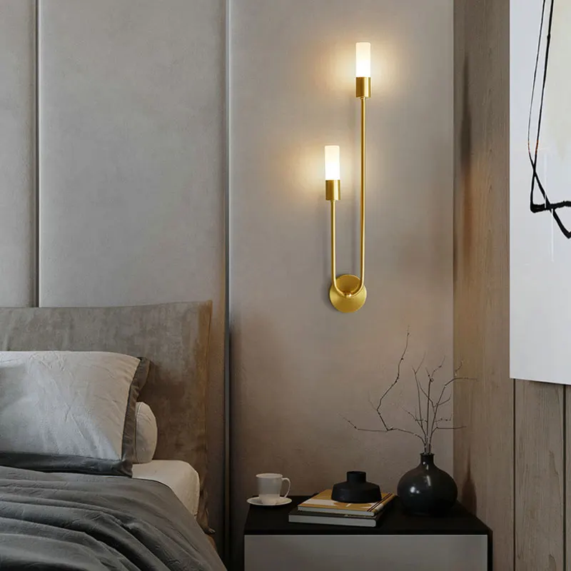 Wandlamp Metaal LED met Dubbele Lichtuitstraling Zwart Goud Modern Scandinavisch Design voor Gang Woonkamer | Sansoti