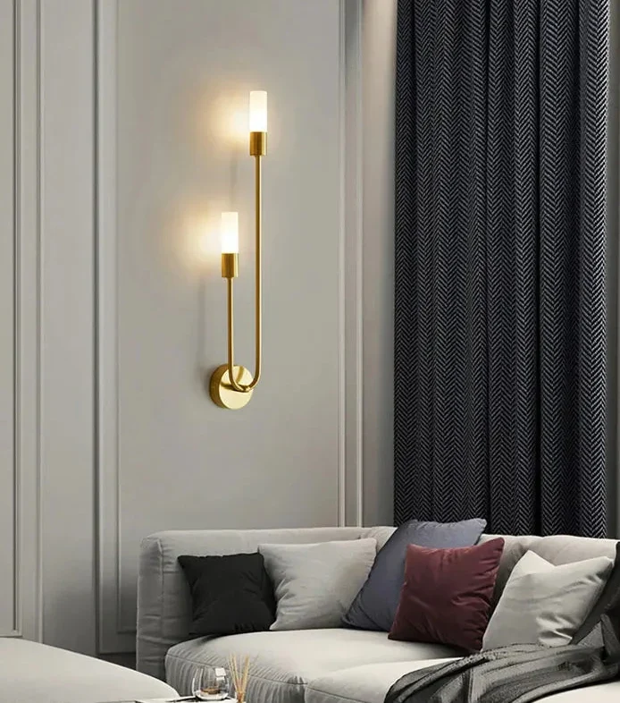 Wandlamp Metaal LED met Dubbele Lichtuitstraling Zwart Goud Modern Scandinavisch Design voor Gang Woonkamer | Sansoti