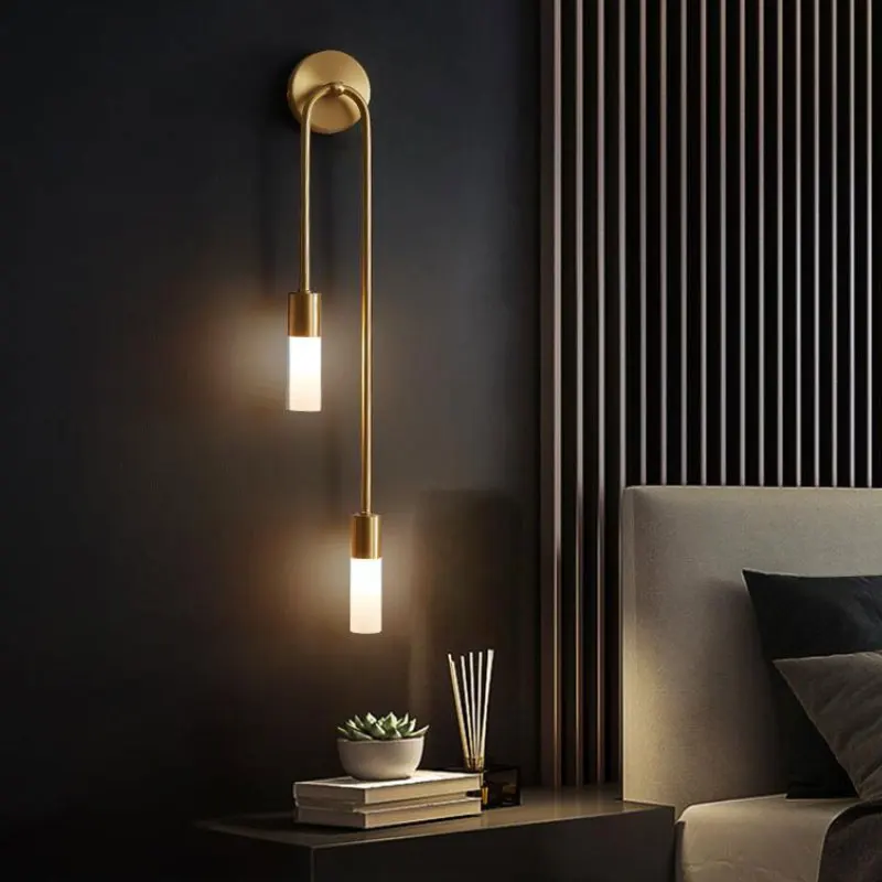 Wandlamp Metaal LED met Dubbele Lichtuitstraling Zwart Goud Modern Scandinavisch Design voor Gang Woonkamer | Sansoti