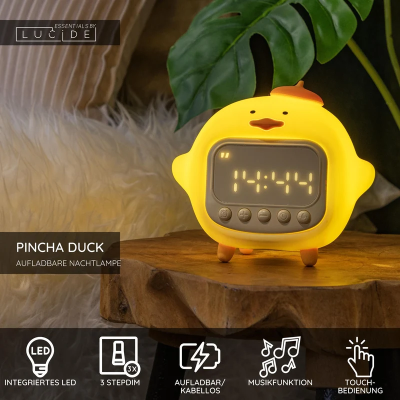 LED-Nachtlicht Pincha Duck mit Akku und Touchdimmer für Kinder