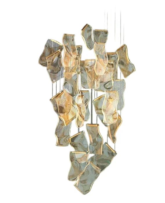 Waterval Kroonluchter LED Metaal Acryl Dimbaar Meerlichts Woonkamer Eetruimte Slaapkamer Modern Interieur | Sansoti