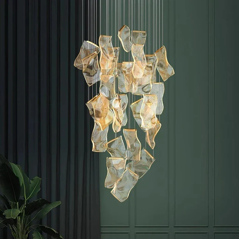 Waterval Kroonluchter LED Metaal Acryl Dimbaar Meerlichts Woonkamer Eetruimte Slaapkamer Modern Interieur | Sansoti