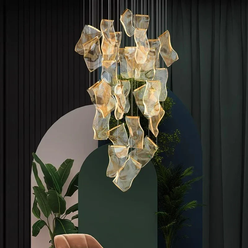 Waterval Kroonluchter LED Metaal Acryl Dimbaar Meerlichts Woonkamer Eetruimte Slaapkamer Modern Interieur | Sansoti