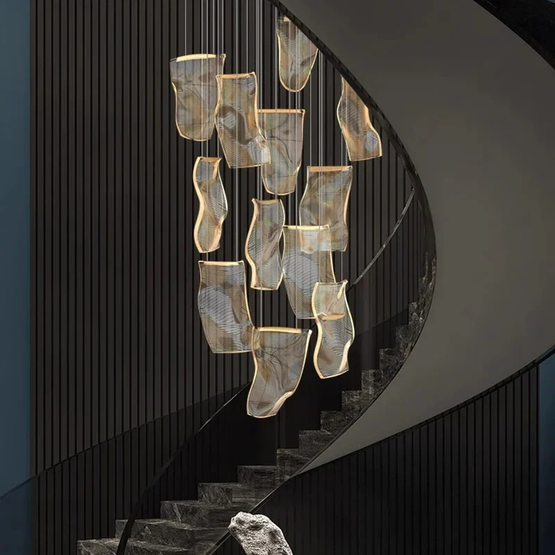 Waterval Kroonluchter LED Metaal Acryl Dimbaar Meerlichts Woonkamer Eetruimte Slaapkamer Modern Interieur | Sansoti