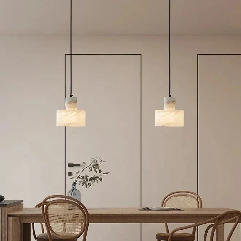 Hanglamp Albast Natuursteen Bol Design 14-16 cm Sfeerverlichting Woonkamer Eetkamer Slaapkamer LED E27 | Sansoti