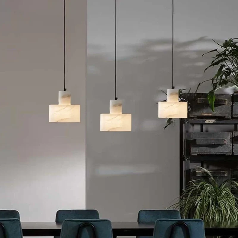 Hanglamp Albast Natuursteen Bol Design 14-16 cm Sfeerverlichting Woonkamer Eetkamer Slaapkamer LED E27 | Sansoti