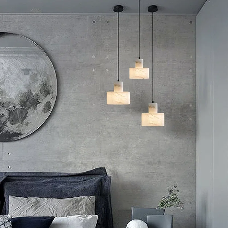 Hanglamp Albast Natuursteen Bol Design 14-16 cm Sfeerverlichting Woonkamer Eetkamer Slaapkamer LED E27 | Sansoti