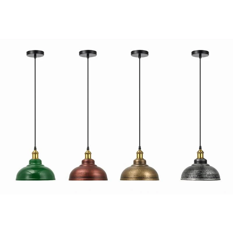 Farbige Industrie Pendelleuchte Ø29cm Retro Hängelampe ~3276
