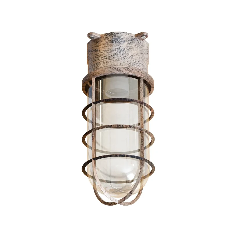 Retro Oval Schott Käfig Wand Deckenhalterung Einbau Leuchte ~3223