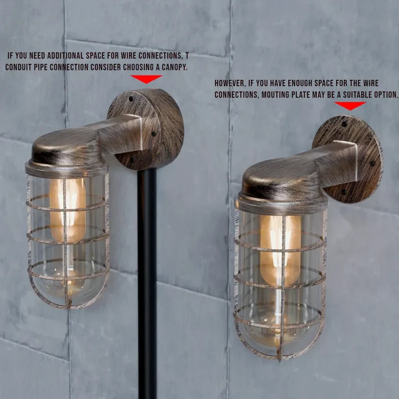 Nautische Bunker Außen Wandleuchte Gitter Glas IP44 ~3222