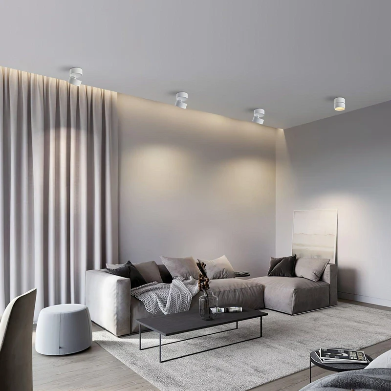Verstelbare Plafondspot Aluminium Warm Wit LED 3000K Minimalistisch Scandinavisch Nordic Design Interieur | Sansoti
