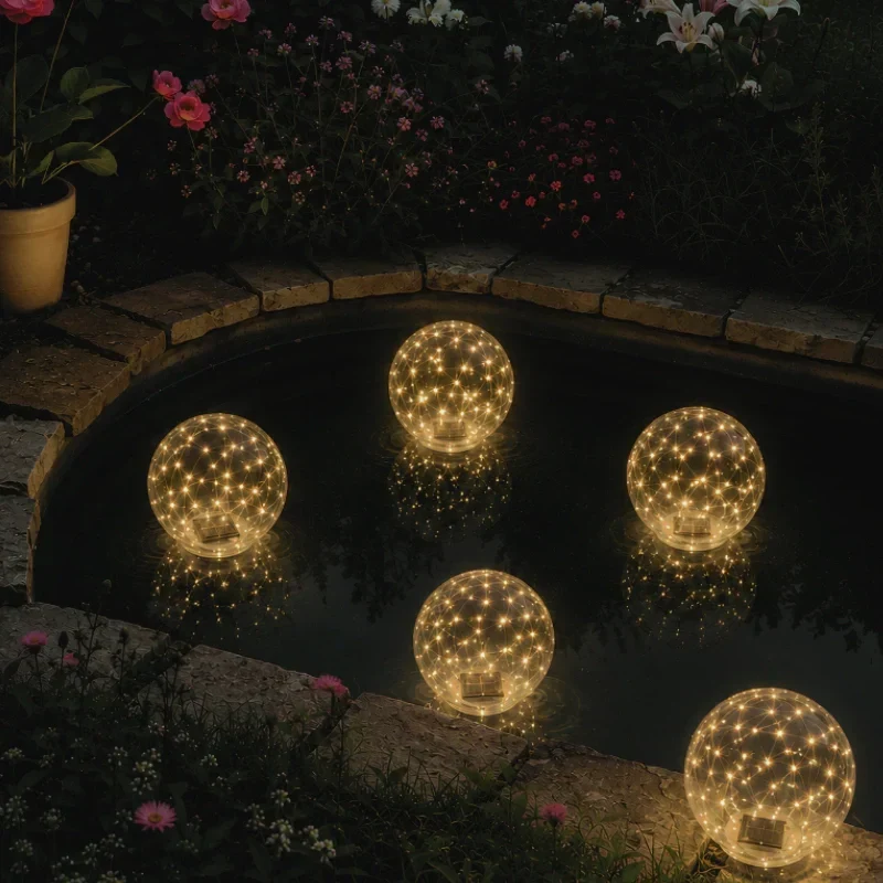 Zwevende Sfeerbol op Zonne-Energie voor Tuin en Zwembad met Afstandsbediening Waterdicht IP68 Verlichting | Sansoti