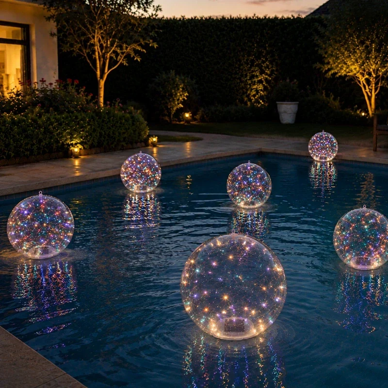 Zwevende Sfeerbol op Zonne-Energie voor Tuin en Zwembad met Afstandsbediening Waterdicht IP68 Verlichting | Sansoti