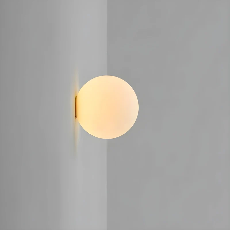 Wandverlichting Ronde Bol Matglas G9 Fitting Modern Scandinavisch Design voor Gang Slaapkamer Woonkamer | Sansoti