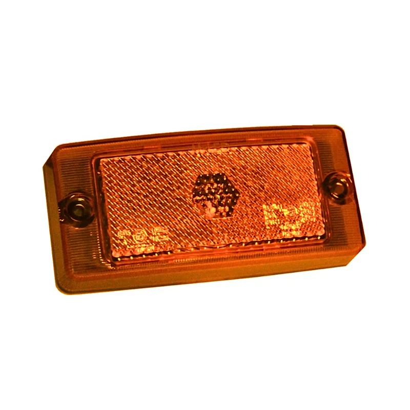 Klassische LED-Seitenmarkierungsleuchte / Hella-Stil / bernsteinfarbenes Glas