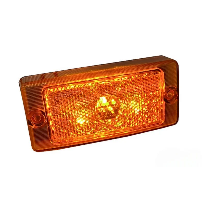 Klassische LED-Seitenmarkierungsleuchte / Hella-Stil / bernsteinfarbenes Glas