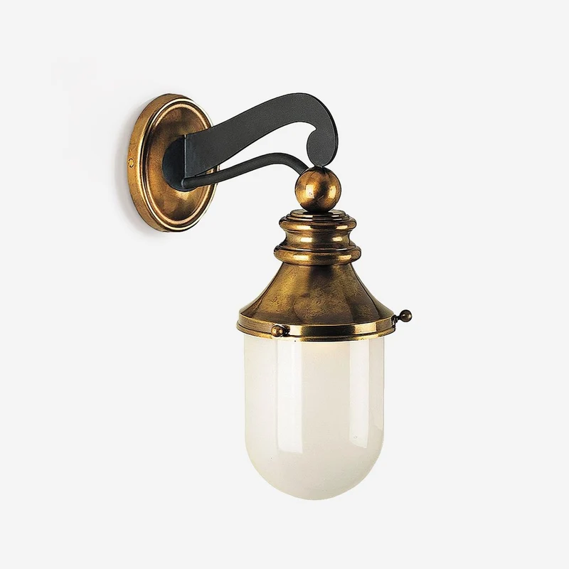 Casa Padrino Luxus Außen Laterne Messing Poliert Ø 15 x H. 31 cm - Handgefertigte Laterne aus Schmiedeeisen - Luxus Kollektion - Edel & Prunkvoll
