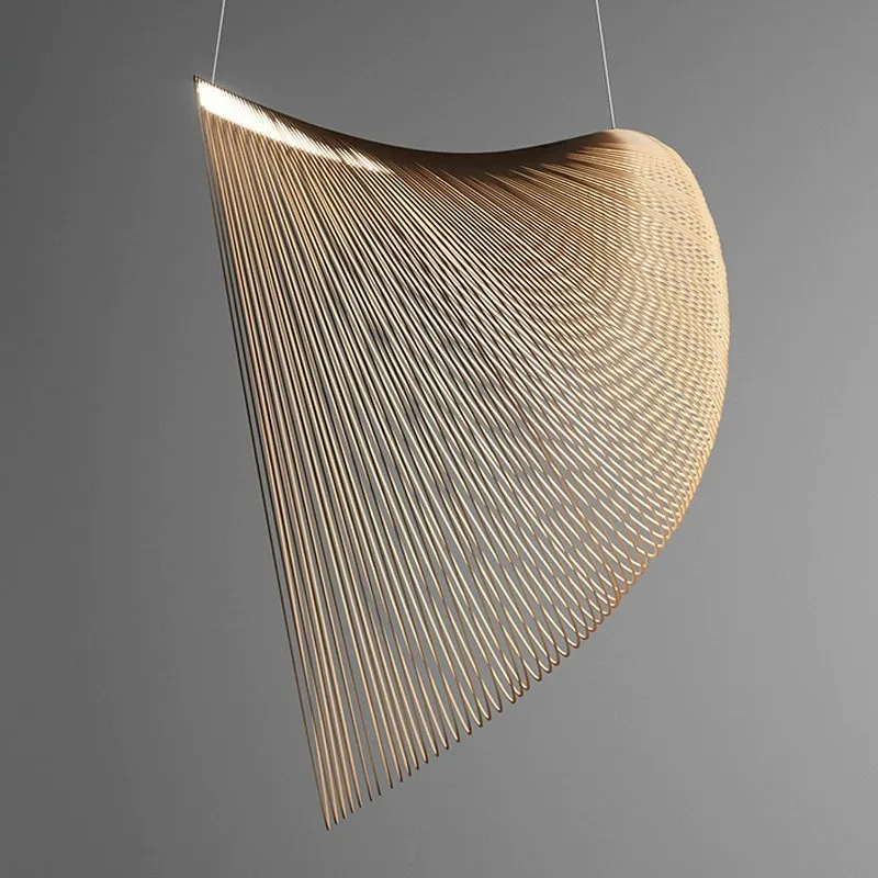 Gevlochten Bamboe Hanglamp Natuurlijke Textuur Warm Licht Scandinavisch Design Eetkamer Slaapkamer Woonkamer | Sansoti