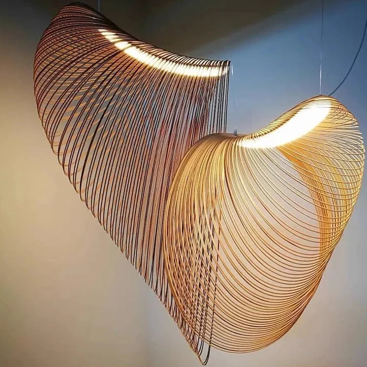 Gevlochten Bamboe Hanglamp Natuurlijke Textuur Warm Licht Scandinavisch Design Eetkamer Slaapkamer Woonkamer | Sansoti