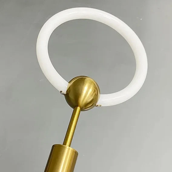 Ronde Hanglamp met LED-Ring Aluminium Goud Zwart Verstelbaar Eetkamer Slaapkamer Woonkamer Modern Design | Sansoti